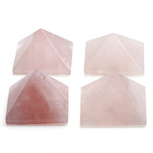 Load image into Gallery viewer, Top Plaza Chakra Prymaid Rose Quartz Green Aventurine Feng Shui Spiritual Reiki Healing Crystal Energy Statue Pyramid Figurines Decoration 1-1 1/4 Inch(Rose Quartz)