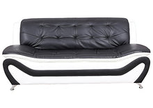 Load image into Gallery viewer, Beverly Fine Furniture 3 Piece Aldo Modern Sofa Set, Black/White