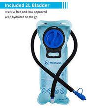 Load image into Gallery viewer, MIRACOL Hydration Backpack with 2L Water Bladder, Thermal Insulation Pack Keeps Liquid Cool up to 4 Hours, Prefect Outdoor Gear for Skiing, Running, Hiking, Cycling (Blue)