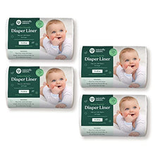 Load image into Gallery viewer, Naturally Natures Bamboo Diaper Liners 400 Sheets (4 Pack) Gentle and Soft, Chlorine and Dye-Free, Unscented, Biodegradable Inserts (Set of 4) 400 Liners