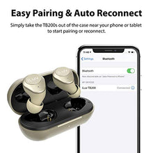 Load image into Gallery viewer, iLuv TB200 Gold True Wireless Earbuds Cordless in-Ear Bluetooth 5.0 with Hands-Free Call Microphone, IPX6 Waterproof Protection, High-Fidelity Sound; Includes Compact Charging Case & 4 Ear Tips