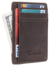 Load image into Gallery viewer, Travelambo Womens Multi Card Case Wallet & Front Pocket Minimalist Leather Slim Wallet