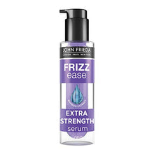 Load image into Gallery viewer, John Frieda Frizz Ease Extra Strength Serum, Nourishing Hair Treatment for Dry, Damaged, Frizzy Hair, Frizz Control and Heat Protectant with Bamboo Extract, Unscented, 1.69 Fl Oz