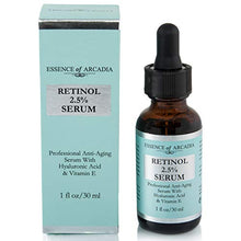 Load image into Gallery viewer, RETINOL 2.5% Serum, High Strength - Professional Anti- Aging Formula With Hyaluronic Acid and Vitamin E by Essence of Arcadia, Minimize Wrinkles, Fade Dark Spots