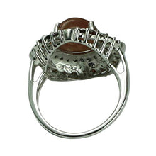 Load image into Gallery viewer, Carillon Chocolate Moonstone Natural Gemstone Nevada Day Jewelry Round Shape 925 Sterling Silver Ring For Women for Men