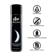 Load image into Gallery viewer, pjur Original Silicone Based Lubricant Premium Intimate Sex Lube for Men, Women & Couples Ultra Long Lasting Natural Taste and Odor, 1L / 34 fl.oz