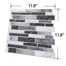 Load image into Gallery viewer, Art3d 10-Sheet Self-Adhesive Tile Backsplash for Kitchen, Vinyl Decorative Tiles, 12"x12"