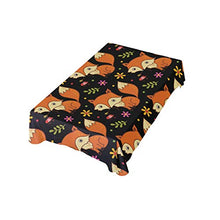 Load image into Gallery viewer, ALAZA Cute Cartoon Animal Fox Floral Tablecolth Table Cover for Party Dining Room Kitchen Decor,60 X 120,Stain and Wrinkle Resistant Washable Rectangle Table Cloth