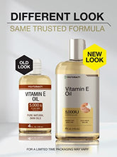 Load image into Gallery viewer, Natural Vitamin E Oil | 5000 IU | 8 oz (2 x 4oz) Value Pack | For Skin, Hair & Face | Vegetarian, Non-GMO, and Gluten Free Formula | By Horbaach