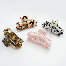 Load image into Gallery viewer, 4PCS Large Hair Clips for Women LAXMTT Hair Clips for Thick Hair Acrylic Banana Clips Hair for Girls Gift, for Halloween, Thanksgiving, Christmas gifts(Long Size,Leopard Print)