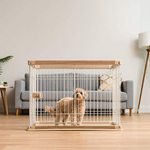 Load image into Gallery viewer, IRIS USA Medium Wire Open Pet Pen, Brown/White OPP-960