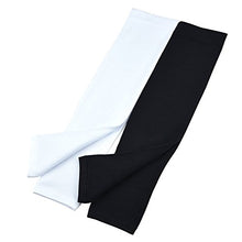 Load image into Gallery viewer, UV Protection Cooling Arm Sleeves Sun Sleeves Arm Cover for Women &Girls&Adult&Youth&Men Cycling, Running,Golf,Outdoor Tattoos Arm Warmer -Black,White,Beige