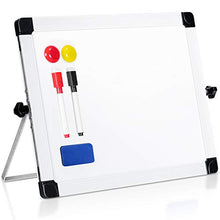 Load image into Gallery viewer, ARCOBIS 14” x 11” Dry Erase White Board Easel,Portable Magnetic Double-Sided White Board with Stand for Students Classroom Home Office