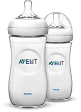 Load image into Gallery viewer, Philips Avent Natural Baby Bottle, Clear, 11oz, 2pk, SCF016/27