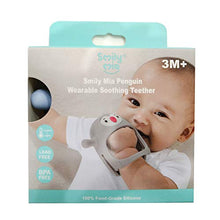 Load image into Gallery viewer, Smily Mia Penguin Buddy Never Drop Silicone Baby Teething Toy for 0-6month Infants, Baby Chew Toys for Sucking Needs, Hand Pacifier for Breast Feeding Babies, Car Seat Toy for New Born, Grey