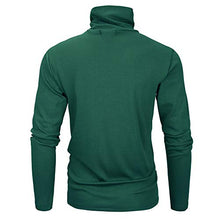 Load image into Gallery viewer, Derminpro Men's Thermal Turtleneck Soft Long Sleeve T-Shirt Forest Green Large