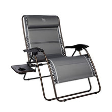 Load image into Gallery viewer, TIMBER RIDGE XXL Oversized Zero Gravity Chair, Full Padded Patio Lounger with Side Table, 28”Wide Reclining Lawn Chair, Support 500lbs(Gray)