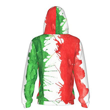 Load image into Gallery viewer, Flag of Italy Print Hoodies Kids 3D Print Sweatshirts Long Sleeve Pullover Hoodies with Pocket for Teen Boys and Girls Black