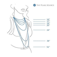 Load image into Gallery viewer, THE PEARL SOURCE 14K Gold 7-7.5mm Round Black Akoya Cultured Pearl Necklace, Bracelet & Earrings Set in 17" Princess Length for Women