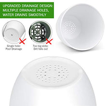 Load image into Gallery viewer, Plastic Planter, HOMENOTE 7/6/5.5/4.8/4.5 Inch Flower Pot Indoor Modern Decorative Plastic Pots for Plants with Drainage Hole and Tray for All House Plants, Succulents, Flowers, and Cactus, White