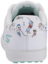 Load image into Gallery viewer, Skechers Women's Go Drive Dogs at Play Spikeless Golf Shoe, White/Blue, 8.5 M US
