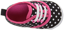 Load image into Gallery viewer, Luvable Friends Unisex Baby Crib Shoes, Black With Polka Dots, 0-6 Months