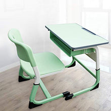 Load image into Gallery viewer, Boliaman Kids Desk and Chair Set, Adjustable Height Children Study Table and Chair, with Writing Desk Combined, Kids Home School