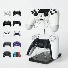 Load image into Gallery viewer, OAPRIRE Universal Dual Controller Holder for PS4 PS5 Xbox ONE Switch, Controller Stand Gaming Accessories, Build Your Game Fortresses (Crystal Black)