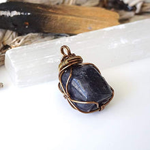 Load image into Gallery viewer, Real Raw Sapphire Pendant Necklace - Natural Blue Crystal Gemstone Virgo September Birthstone - 24 Inch - Unisex Birthday Gifts Anniversary Men Women Jewelry
