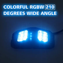 Load image into Gallery viewer, SUNPIE Upgraded 210 Degrees Wide Angle RGBW LED Rock Lights 4 Pod Lights with Phone App/Remote Control & Timing & Music Mode & Flashing & Automatic Control Neon Lights Under Off Road Truck SUV ATV