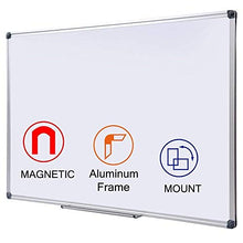 Load image into Gallery viewer, 48 x 36 Inch Large Magnetic Dry Erase Board with Pen Tray| Wall-Mounted Aluminum Portable Message Presentation White Board for Kids, Students & Teachers