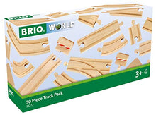 Load image into Gallery viewer, BRIO 33772 Special Track Pack | 50 Pieces of Wooden Tracks and Train Accessories for Kids Age 3 and Up