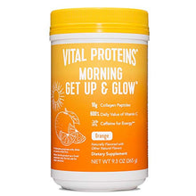 Load image into Gallery viewer, Vital Proteins Morning Get Up and Glow Collagen Peptides Powder Supplement, 90mg of Caffeine for Energy Plus Vitamin C, Biotin and Hyaluronic Acid - 9.3oz, Orange