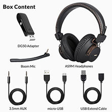 Load image into Gallery viewer, Avantree DG59(M) Wireless Headphones with Microphone & USB Adapter Set for PC Computer Laptop PS5 PS4, High Sound Quality in-Game Voice Chat, 40hrs Bluetooth Headsets with Mic for Skype Zoom Meetings