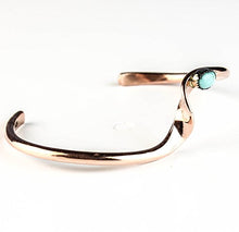 Load image into Gallery viewer, Tskies Copper Bracelet for Women Authentic Inlaid Turquoise Stone Native American Made Jewelry