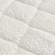 Load image into Gallery viewer, Woolrich Heated Sherpa ELEC MATT Mattress Pad with Auto Shut Off Timer and 5 Heat Level Setting Controller(s) Super Warm, Queen: 60x80, White