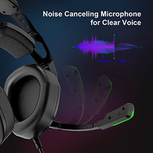 Load image into Gallery viewer, Jeecoo J65 USB Gaming Headset for PC - 7.1 Surround Sound Heavy Bass Headphones with Unique Cushion Pads, Clear and Crystal Microphone - Plug & Play for Laptop Computers