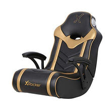 Load image into Gallery viewer, X Rocker 24K 2.1 BT Floor Rocker Gaming Chair, 36.2" x 20.8" x 31.5", Black/Gold