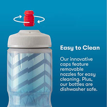 Load image into Gallery viewer, Polar Bottle Breakaway Muck Insulated Mountain Bike Water Bottle - BPA Free, Cycling & Sports Squeeze Bottle with Dust Cover (Zipper - Slate Blue & Turquoise, 24 oz)