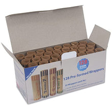 Load image into Gallery viewer, L LIKED 128 Assorted Preformed Coin Wrappers Rolls - Quarters, Pennies, Nickels and Dimes (128 Assorted)