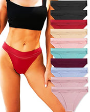 Load image into Gallery viewer, 10 Pack Seamless Underwear for Women Lace Bikini Panties High Cut Stretch Invisible No Show Sexy Cheeky Hipster