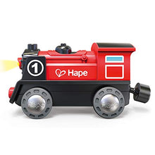 Load image into Gallery viewer, Hape Wooden Railway Battery Powered Engine No. 1 Kid's Train Set