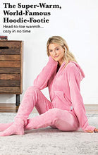 Load image into Gallery viewer, PajamaGram Womens Onesie with Hood - Adult Footie Pajamas, Pink, 2X / 20-22