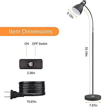 Load image into Gallery viewer, LEPOWER Metal Floor Lamp, Adjustable Goose Neck Standing Lamp with Heavy Metal Based, Torchiere Light for Living Room, Bedroom, Study Room and Office