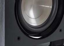 Load image into Gallery viewer, Polk Audio HTS 10 Powered Subwoofer with Power Port Technology | 10” Woofer, up to 200W Amp | For the Ultimate Home Theater Experience | Modern Sub that Fits in any Setting | Washed Black Walnut