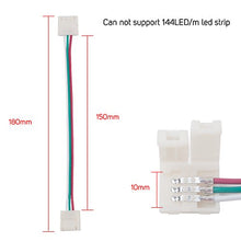 Load image into Gallery viewer, BTF-LIGHTING 10PCS 3Pin 10mm Wide Dual End with 15cm Long Cable LED Strip Solderless DIY Connector Adapter Conductor for WS2811 WS2812B SK6812 LED Flexible Strip Light