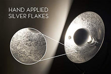 Load image into Gallery viewer, Kira Home Sulis 58" Industrial Modern Tripod Floor Lamp + 9W LED Bulb (Energy Efficient/Eco-Friendly), Leather Accent Legs, Satellite Shade, Brushed Nickel Finish