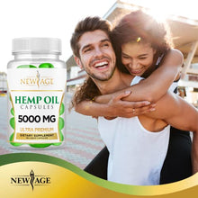Load image into Gallery viewer, Hemp Oil Capsules Pills - 2 Pack - 5000 Hemp Oil Capsules - Made in The USA - Maximum Value - Rich in Omega 3,6,& 9