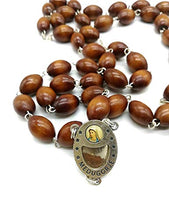 Load image into Gallery viewer, Medjugorje Rosary - Apparition Hill Soil, Wooden Beads St Benedict Catholic Rosary Necklace, Baptism Rosary Favors