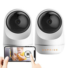 Load image into Gallery viewer, DophiGo 1080P Dome 360 Wireless Baby Monitor Safety Auto Tracking Home Security Surveillance IP Cloud Cam Night Vision Camera (2 Pack Camera)